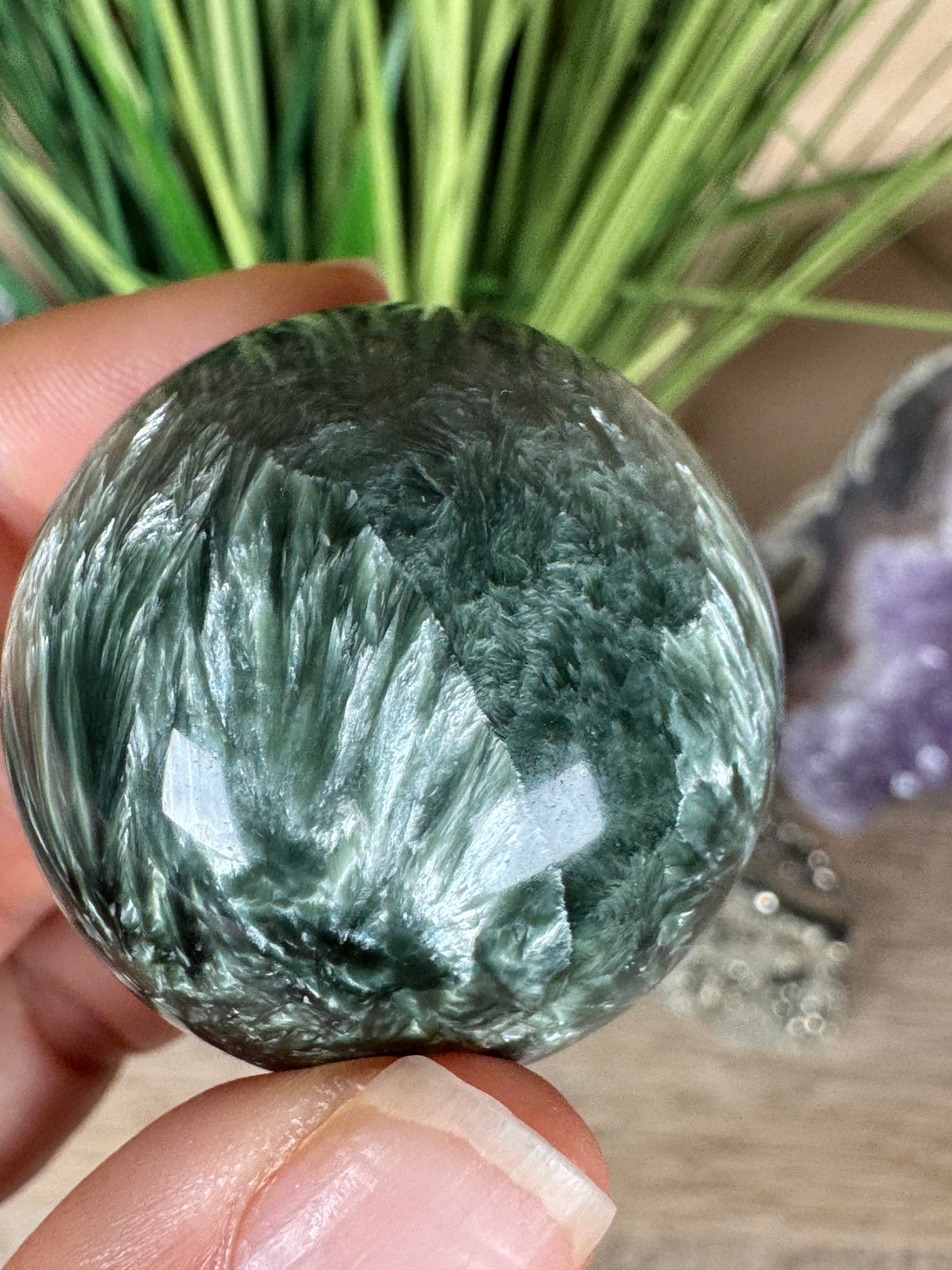 Seraphinite Sphere 36mm (1.41")