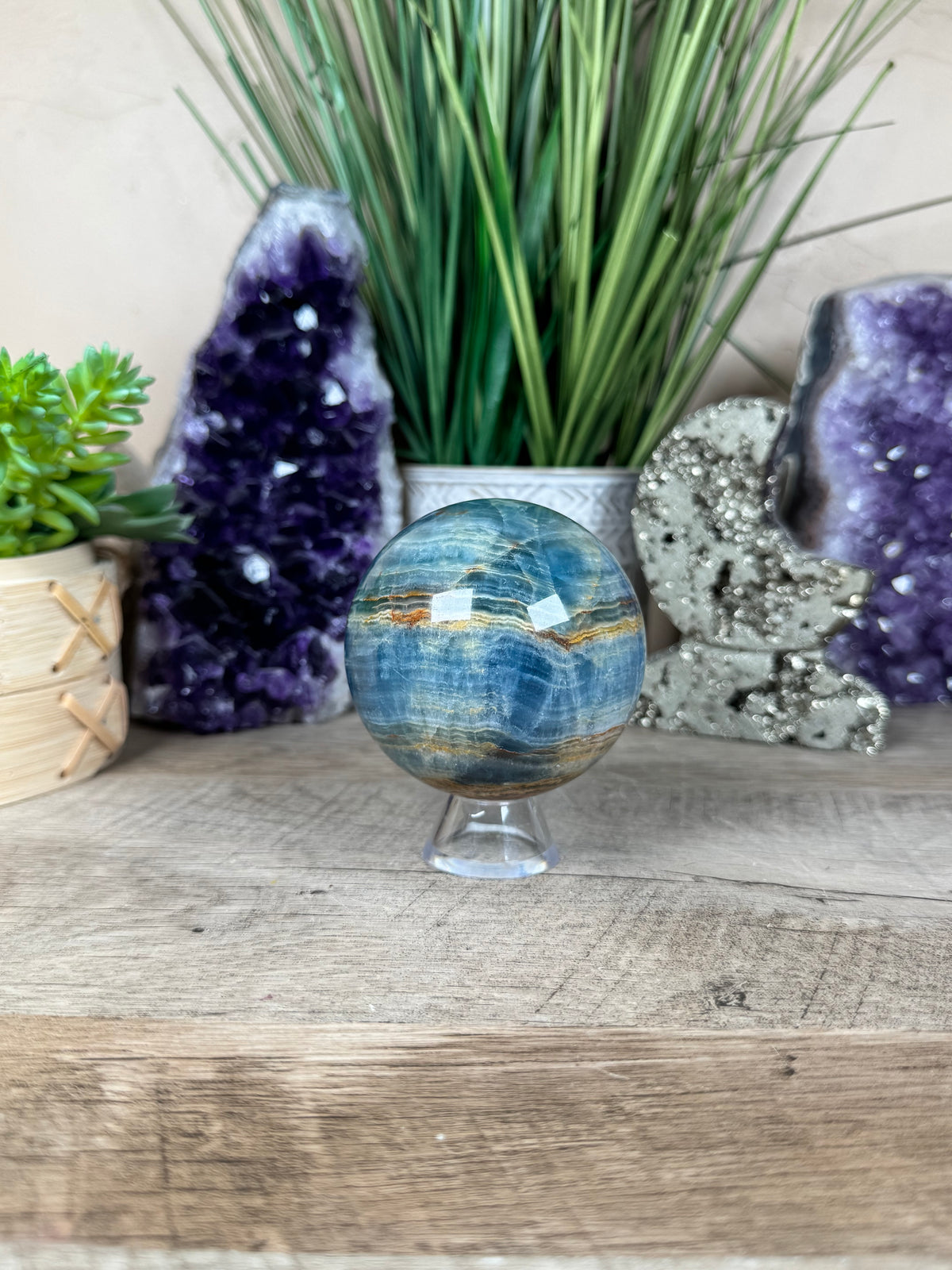 Blue Onyx Sphere 69mm/2.73in