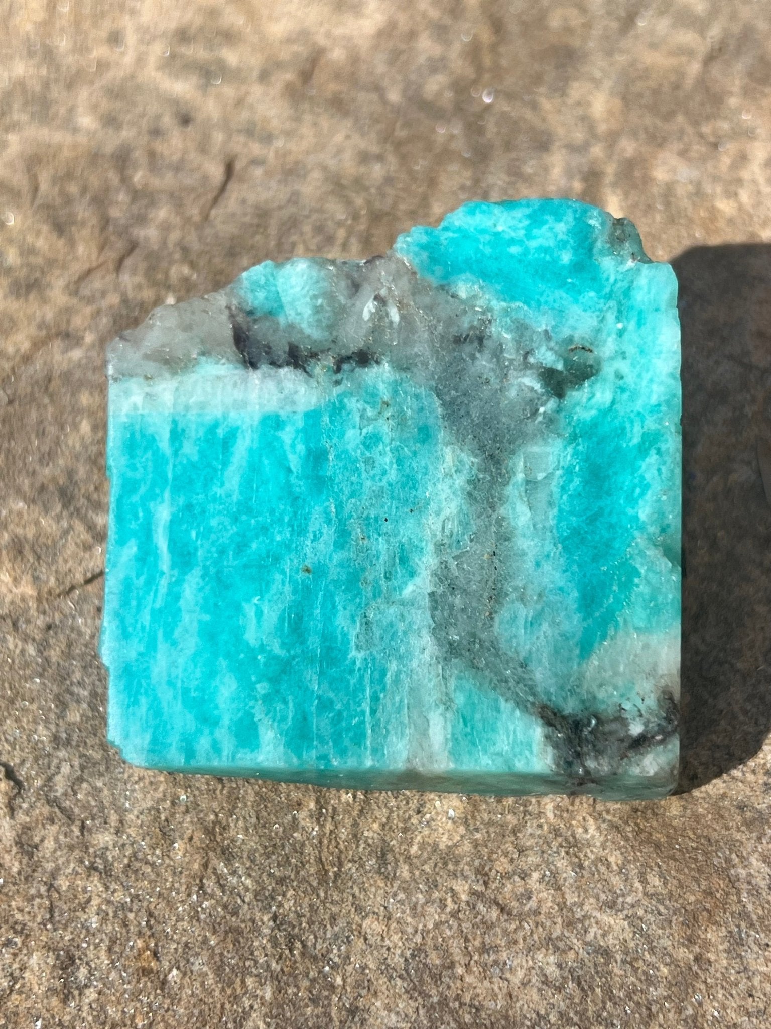 Amazonite Polished Slab 38g - Purple Door Alchemy