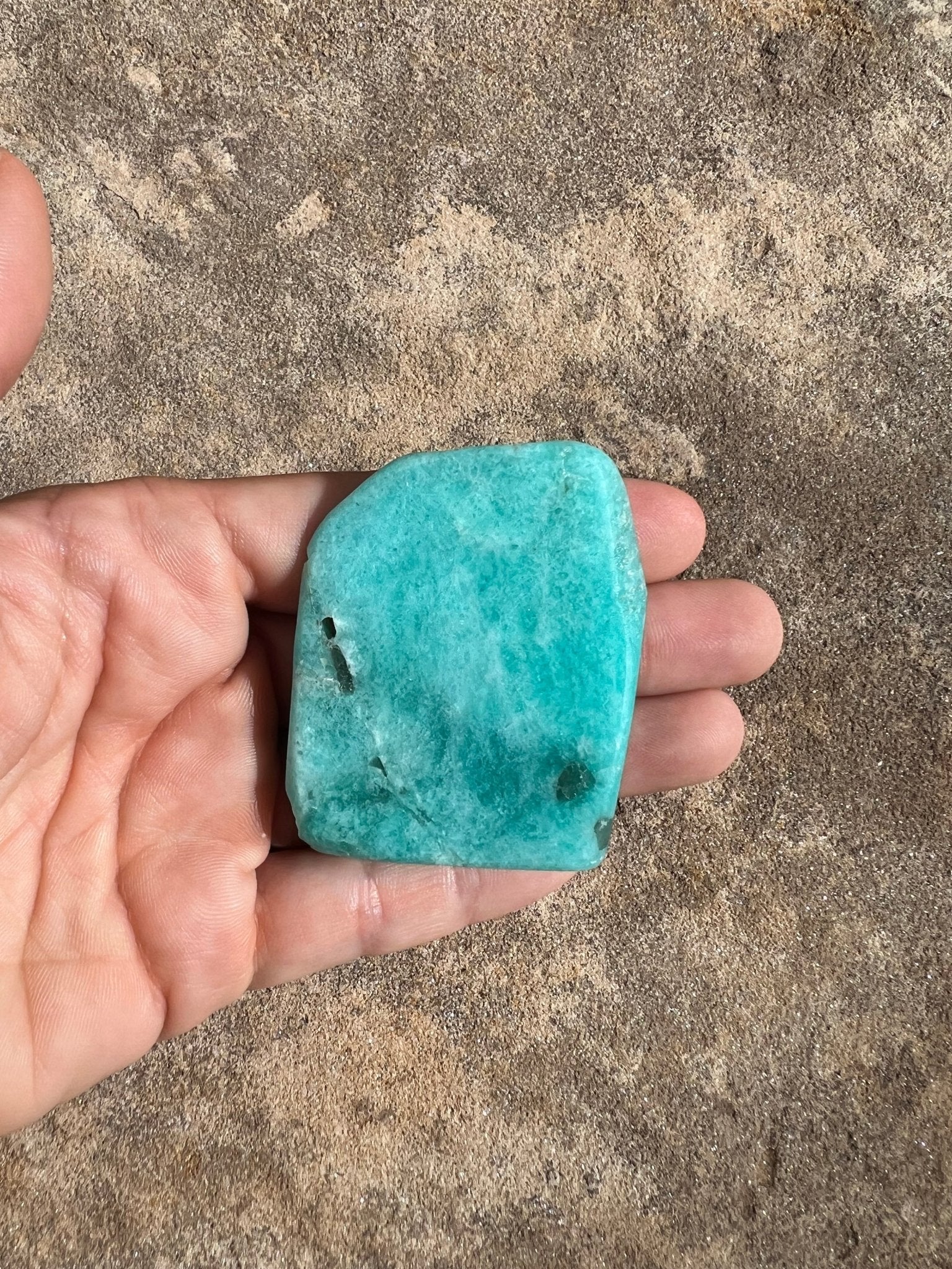 Amazonite Polished Slab 38g - Purple Door Alchemy