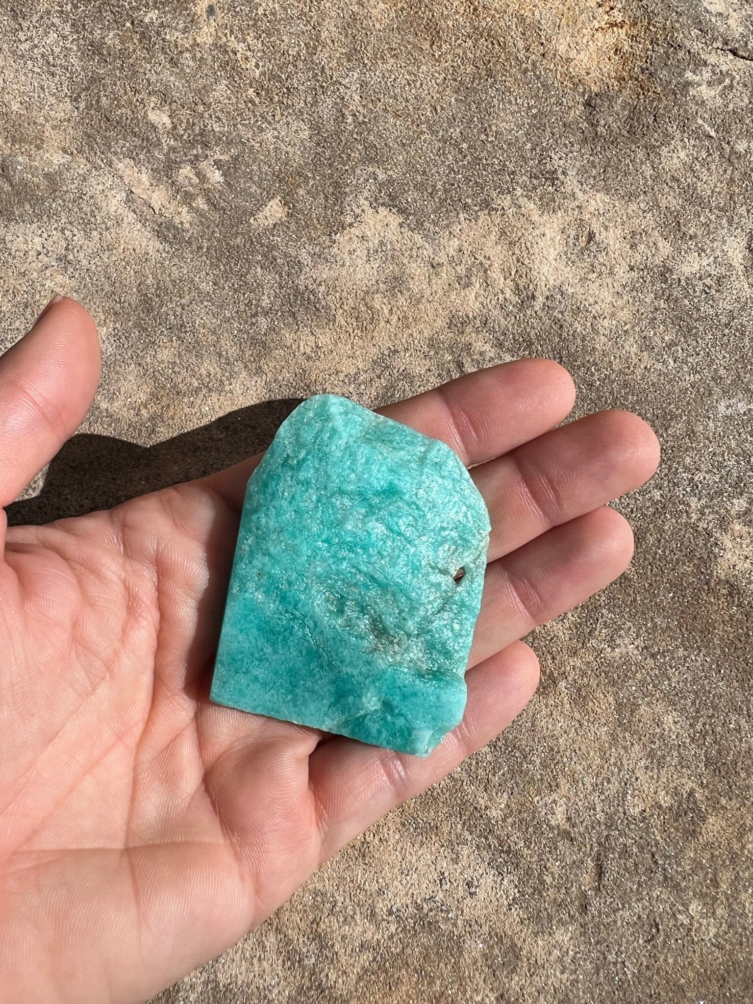 Amazonite Polished Slab 38g - Purple Door Alchemy