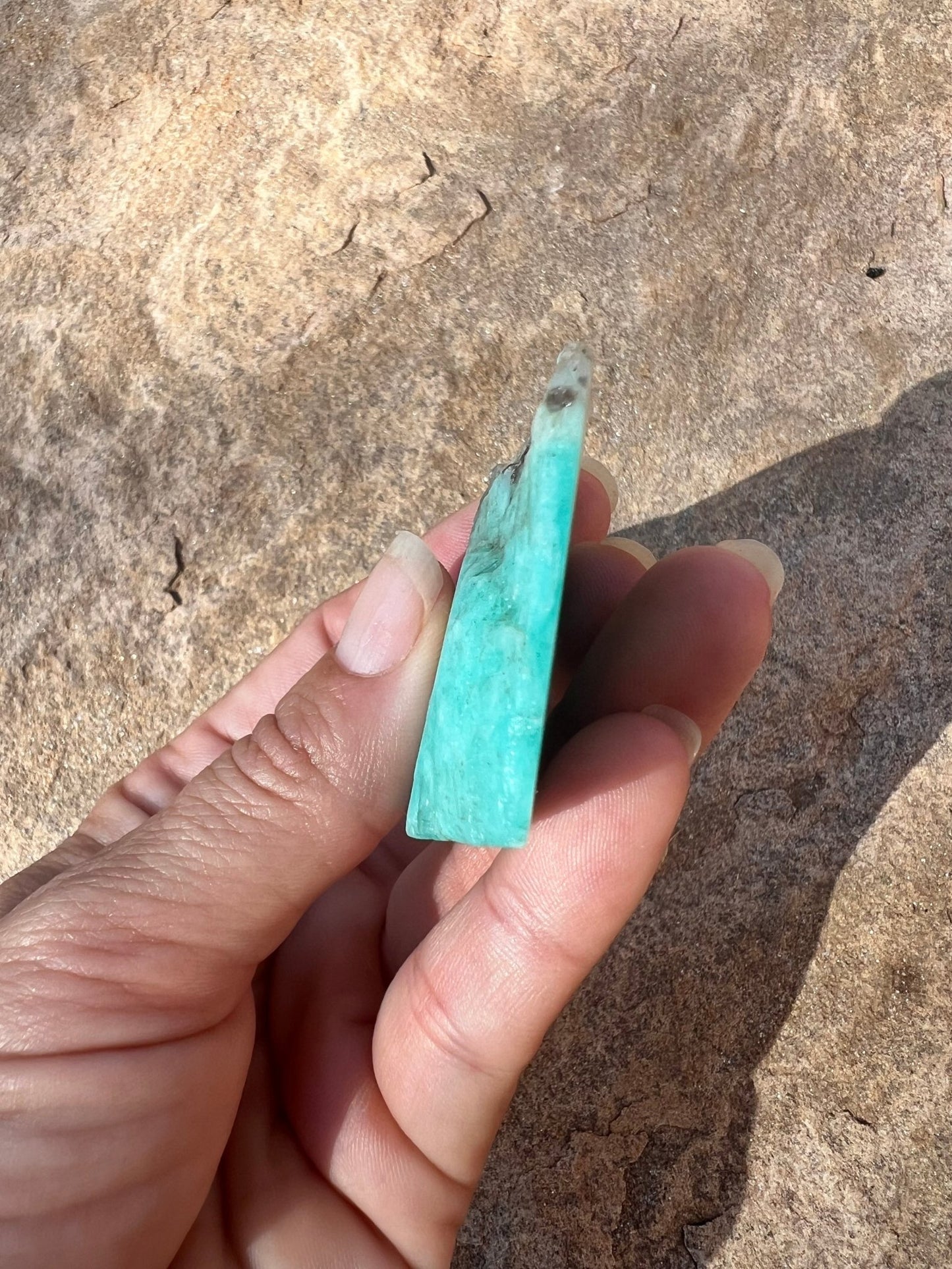 Amazonite Polished Slab 38g - Purple Door Alchemy