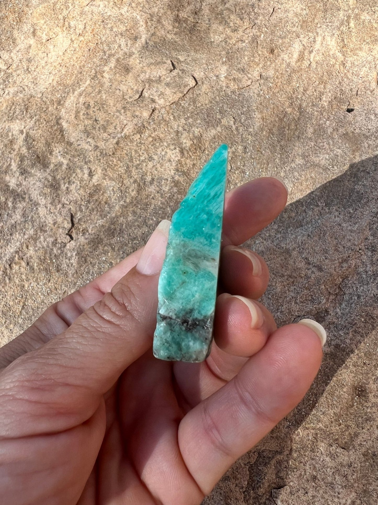 Amazonite Polished Slab 38g - Purple Door Alchemy