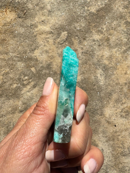 Amazonite Polished Slab 67g - Purple Door Alchemy
