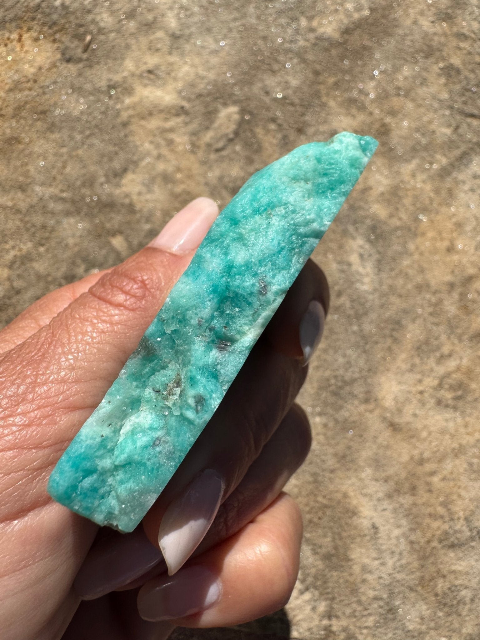 Amazonite Polished Slab 67g - Purple Door Alchemy