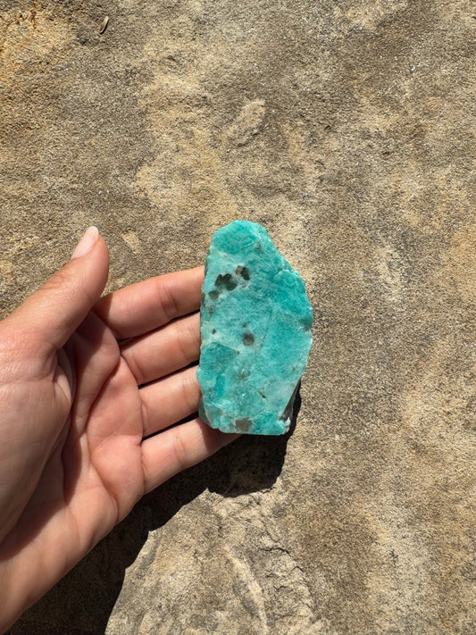 Amazonite Polished Slab 67g - Purple Door Alchemy