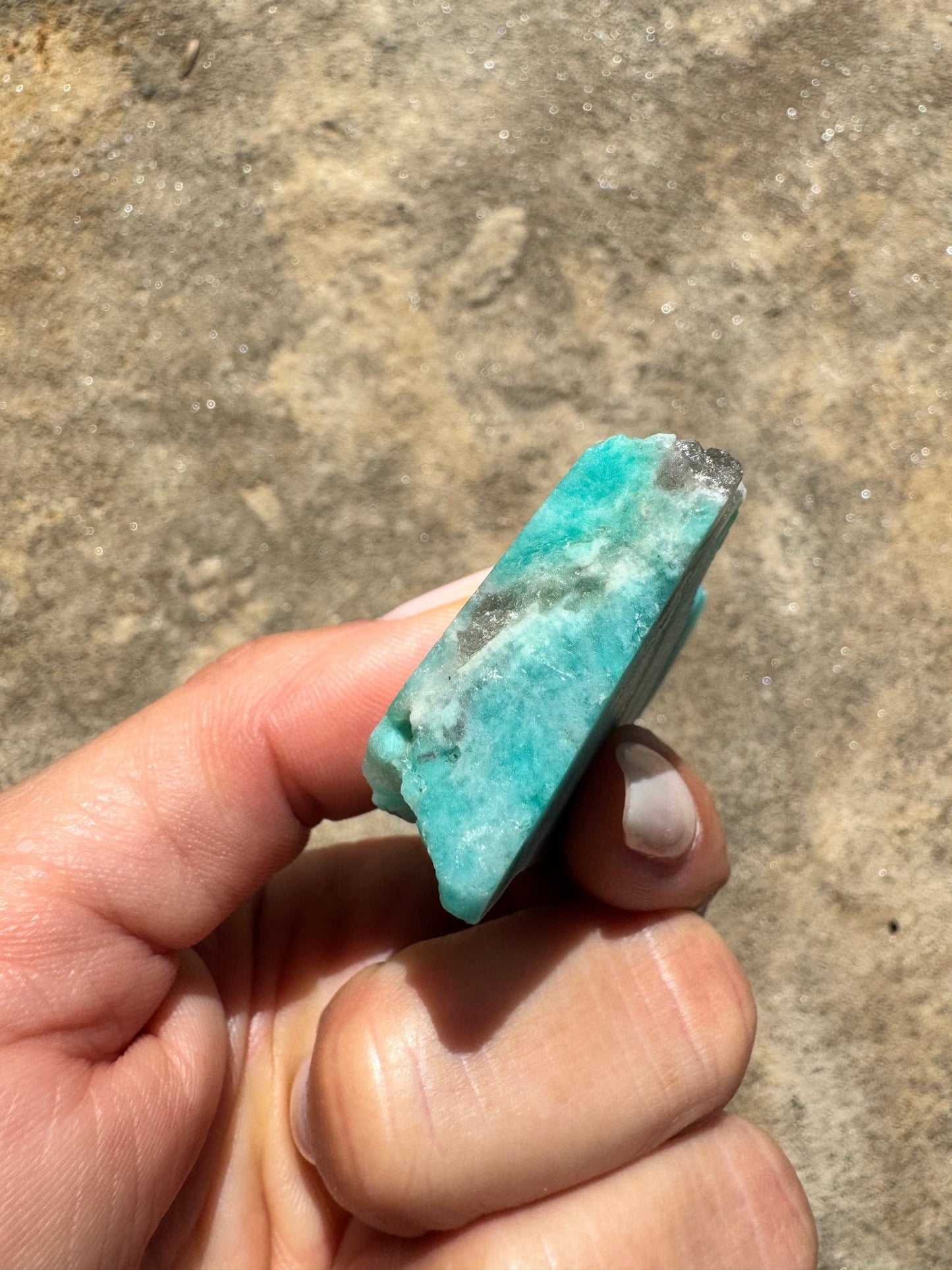 Amazonite Polished Slab 67g - Purple Door Alchemy