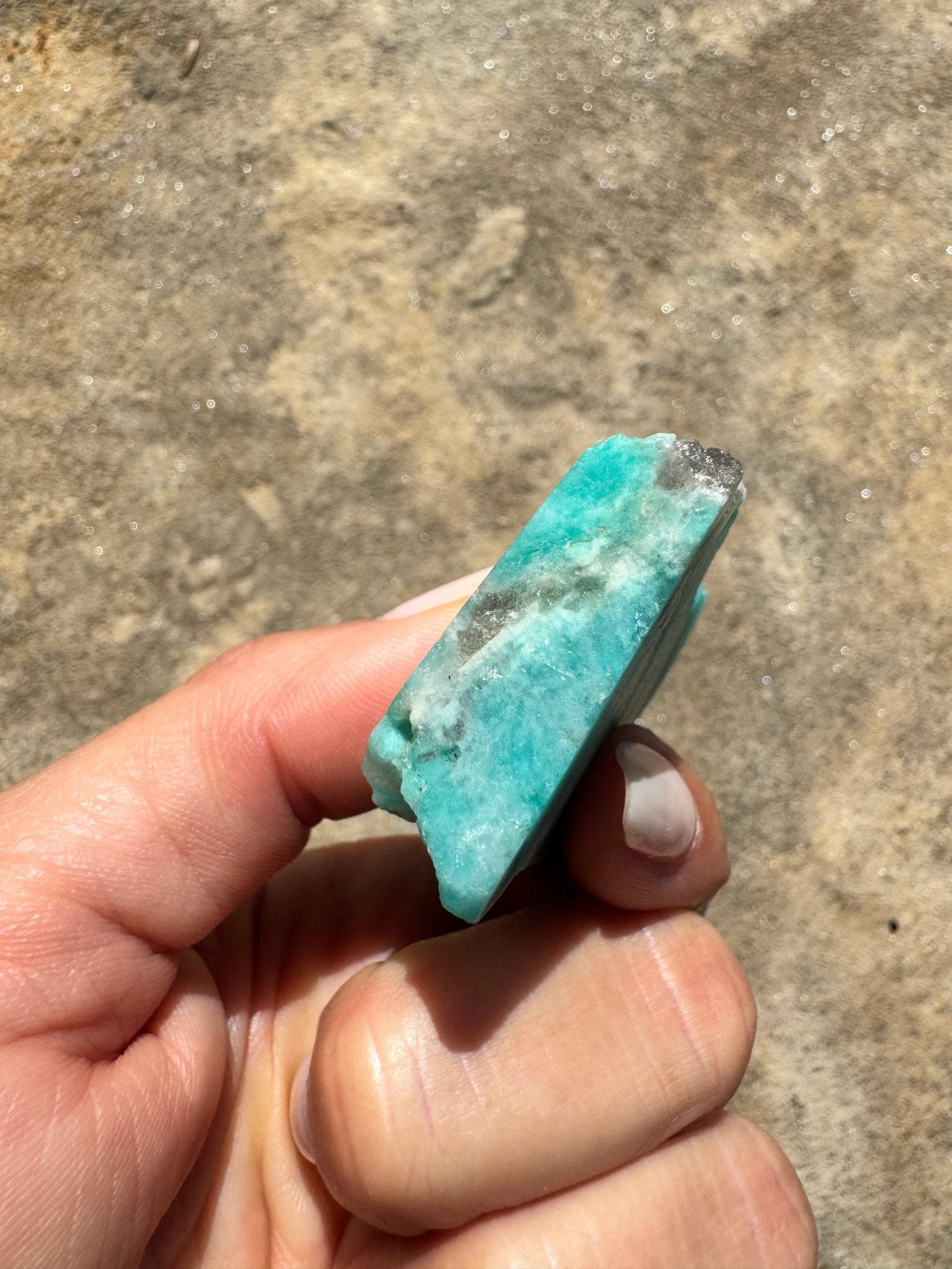 Amazonite Polished Slab 67g - Purple Door Alchemy