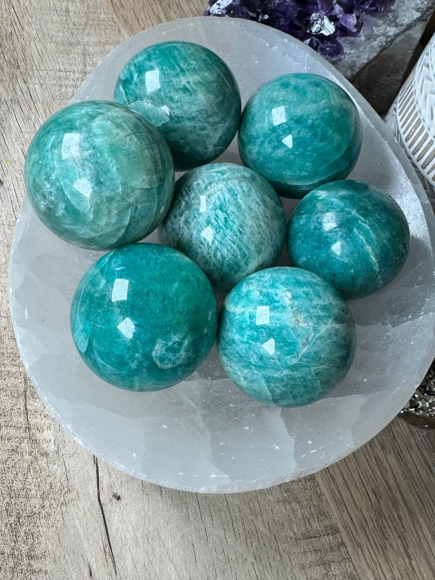 Amazonite Sphere - Purple Door Alchemy