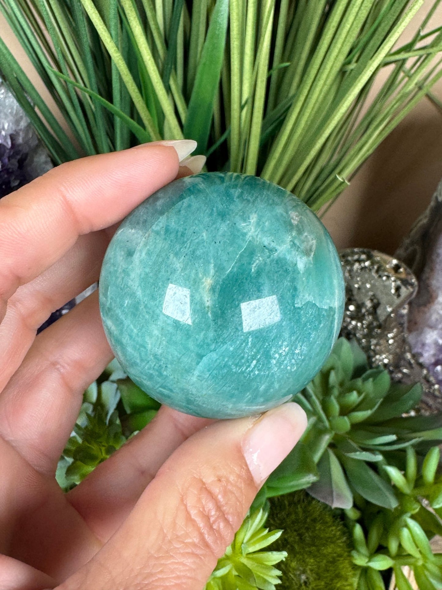 Amazonite Sphere - Purple Door Alchemy