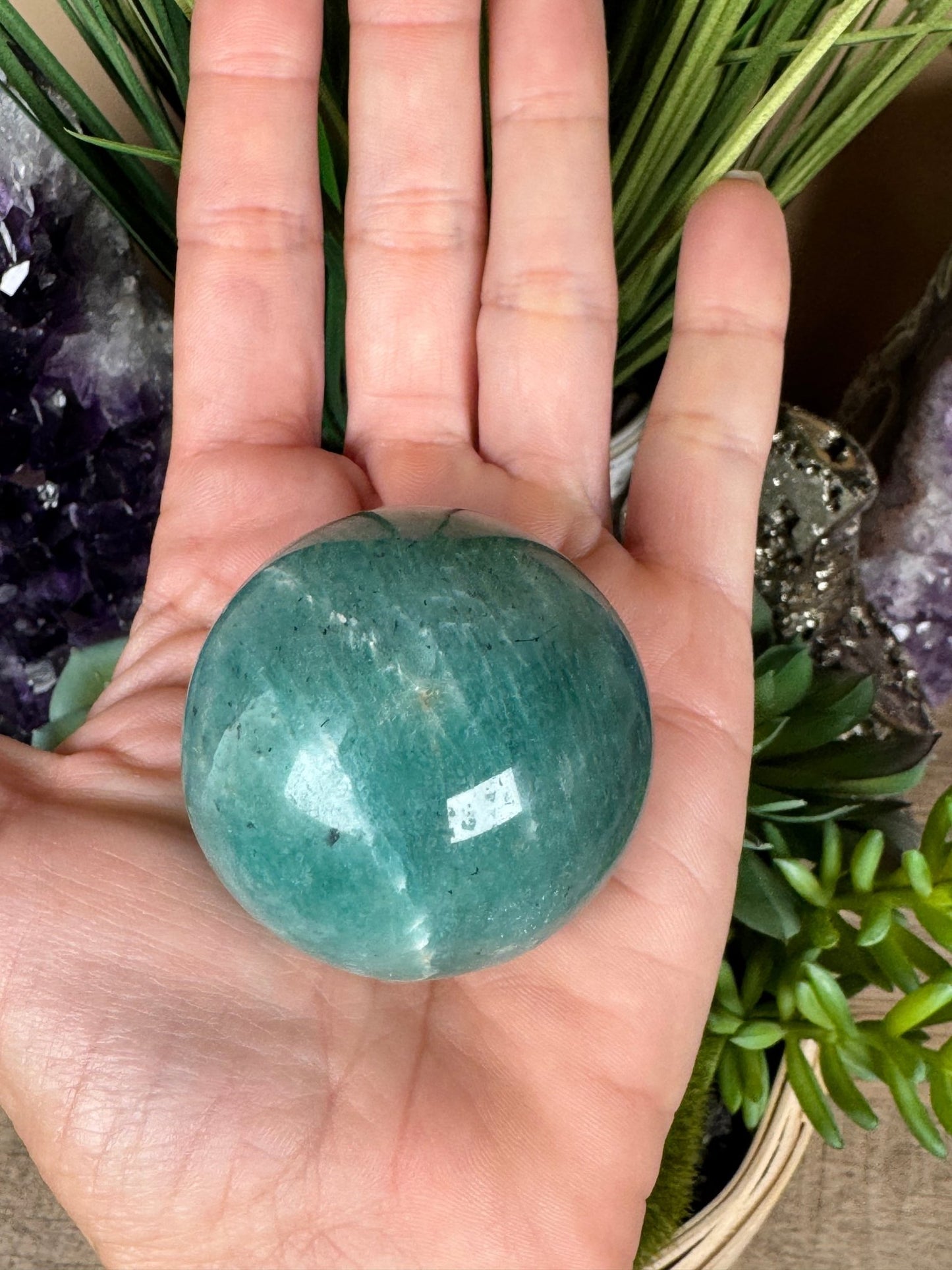 Amazonite Sphere - Purple Door Alchemy