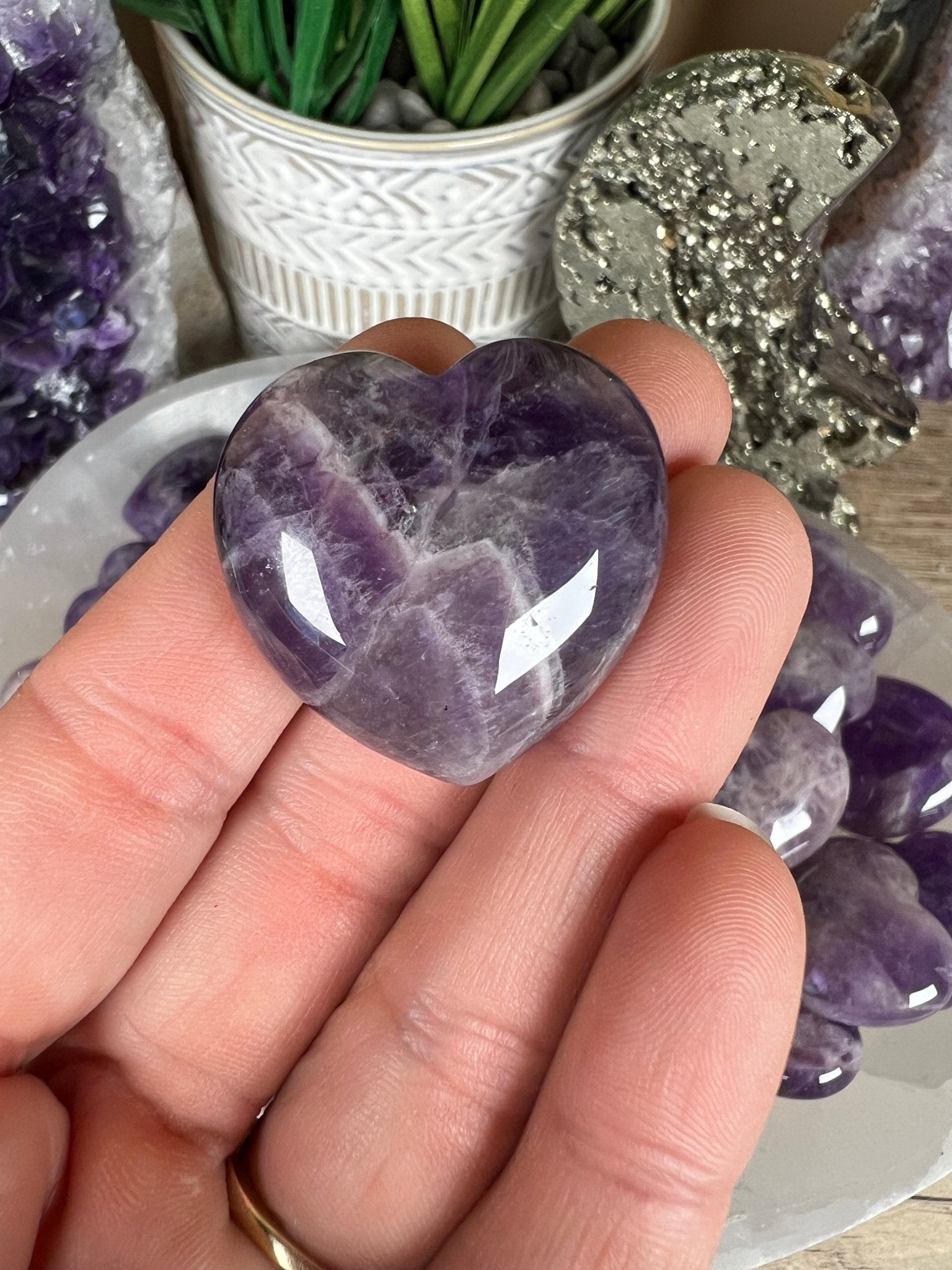 Amethyst Hearts - Purple Door Alchemy