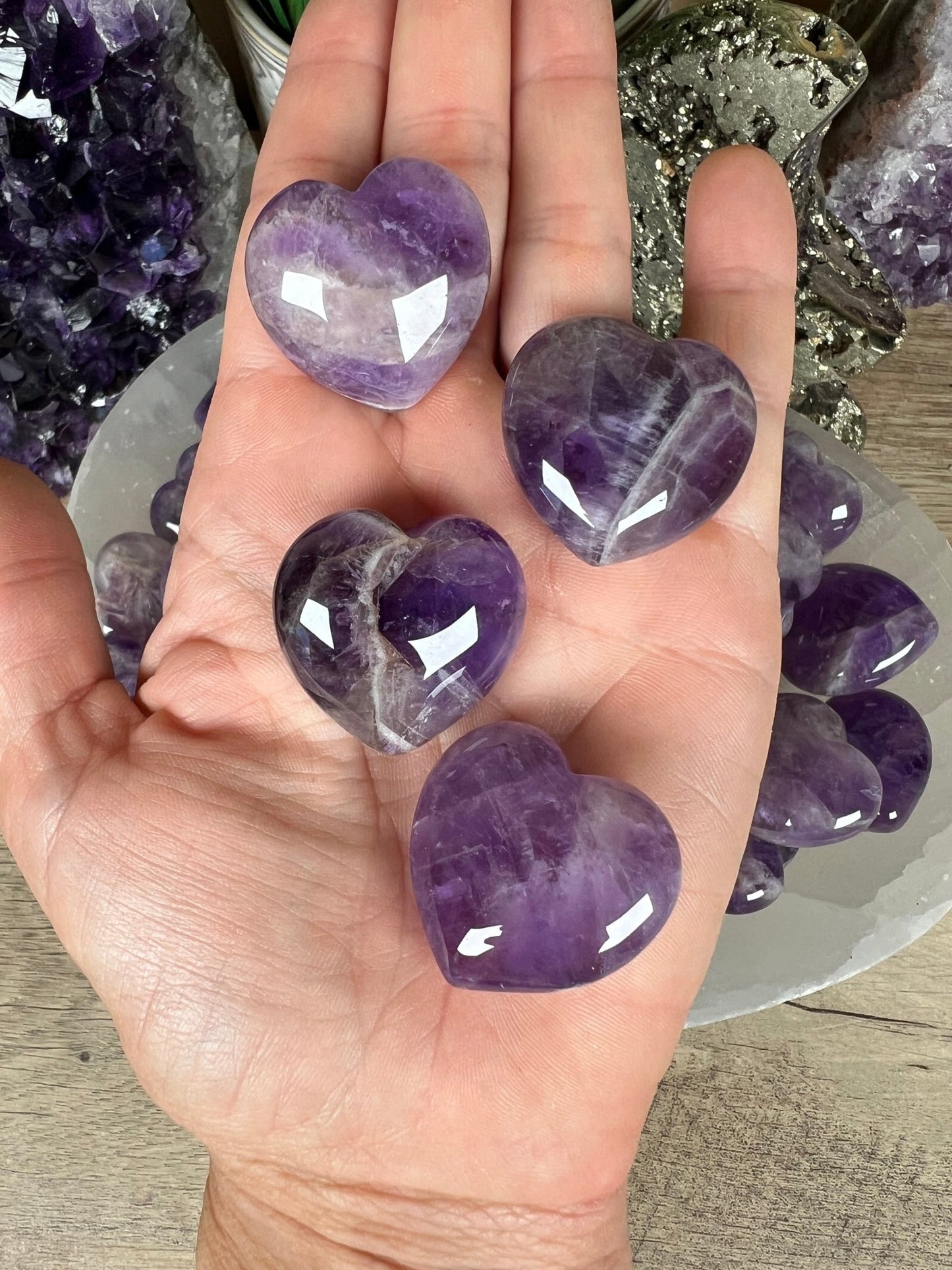 Amethyst Hearts - Purple Door Alchemy