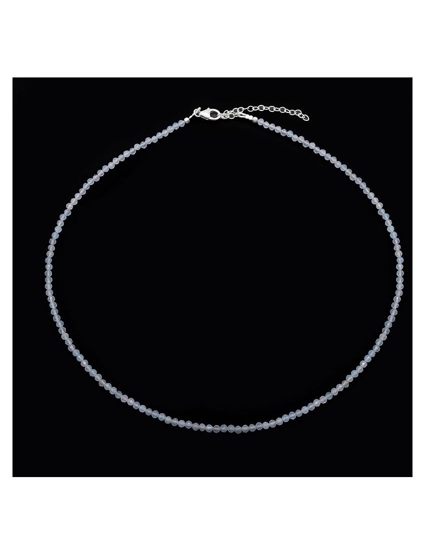 Aqua Chalcedony Beaded Necklace - Purple Door Alchemy