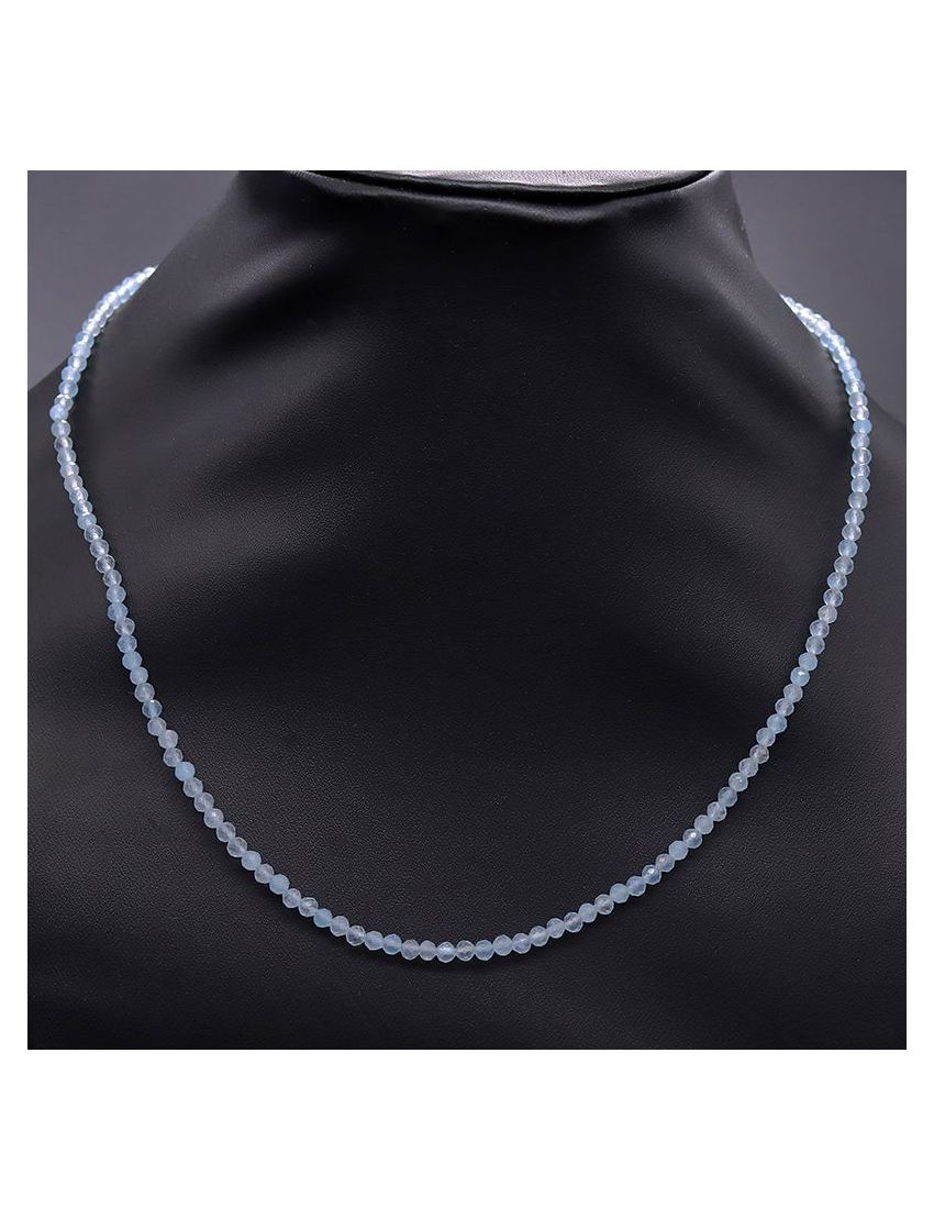 Aqua Chalcedony Beaded Necklace - Purple Door Alchemy