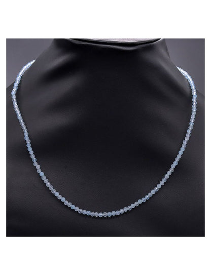 Aqua Chalcedony Beaded Necklace - Purple Door Alchemy