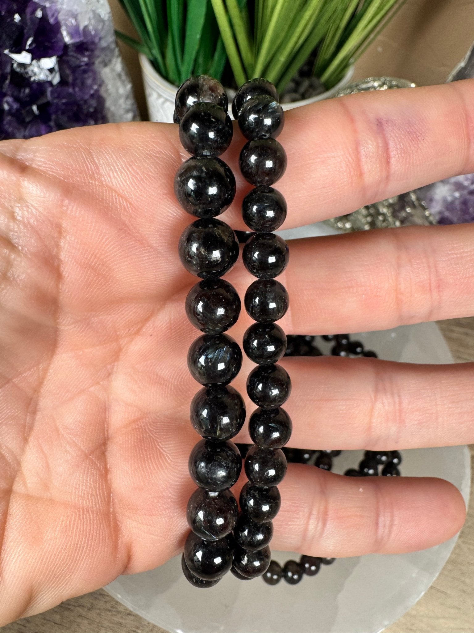 Arfvedsonite Bracelet - Purple Door Alchemy