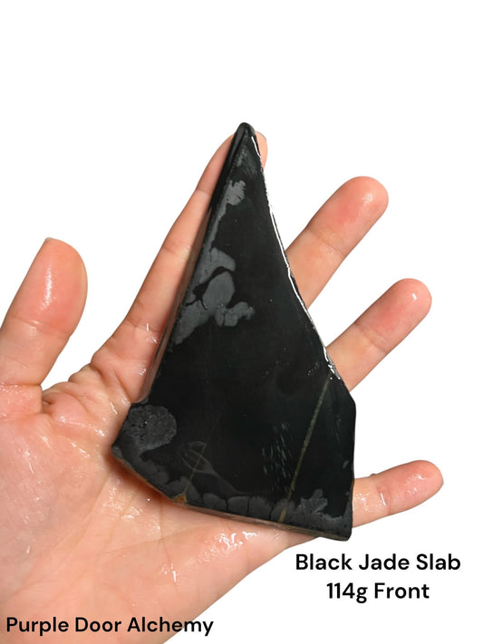 Australian Black Jade Slab 114g - Purple Door Alchemy