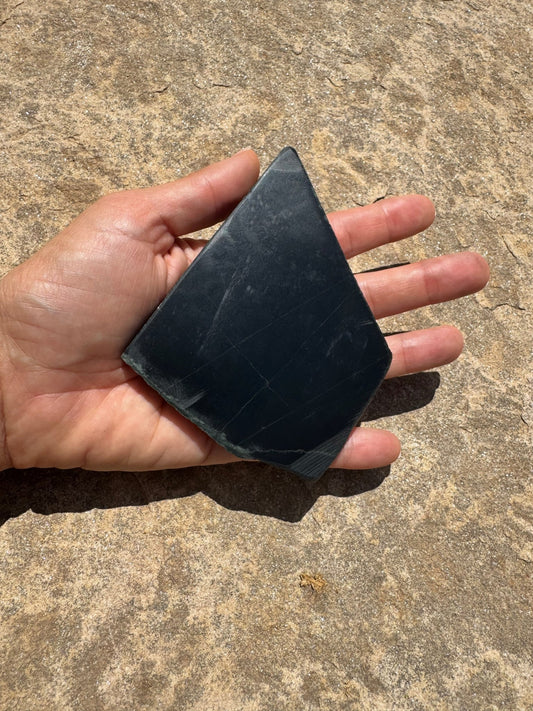 Australian Black Jade Slab 117g - Purple Door Alchemy
