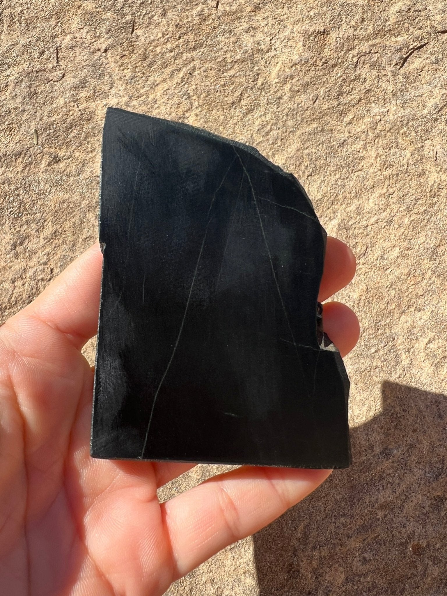 Australian Black Jade Slab 123g - Purple Door Alchemy