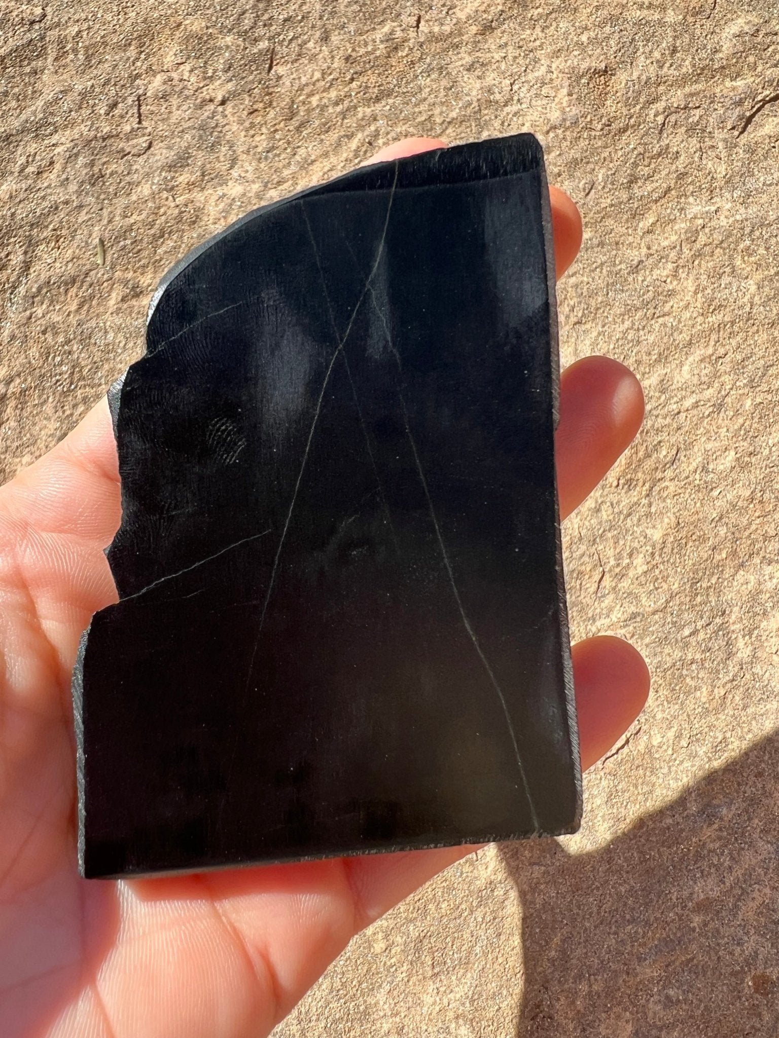 Australian Black Jade Slab 123g - Purple Door Alchemy