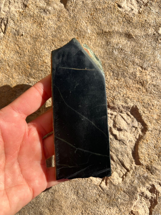 Australian Black Jade Slab 125g - Purple Door Alchemy