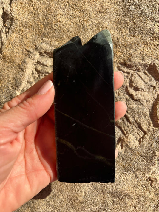 Australian Black Jade Slab 127g - Purple Door Alchemy