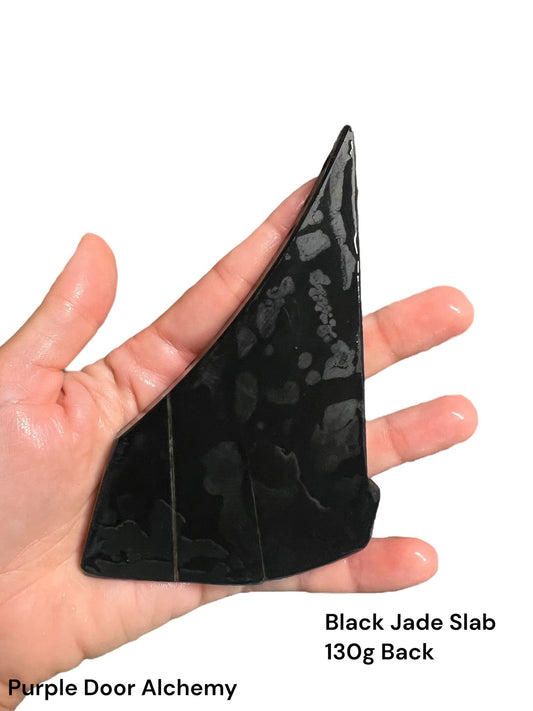 Australian Black Jade Slab 130g - Purple Door Alchemy