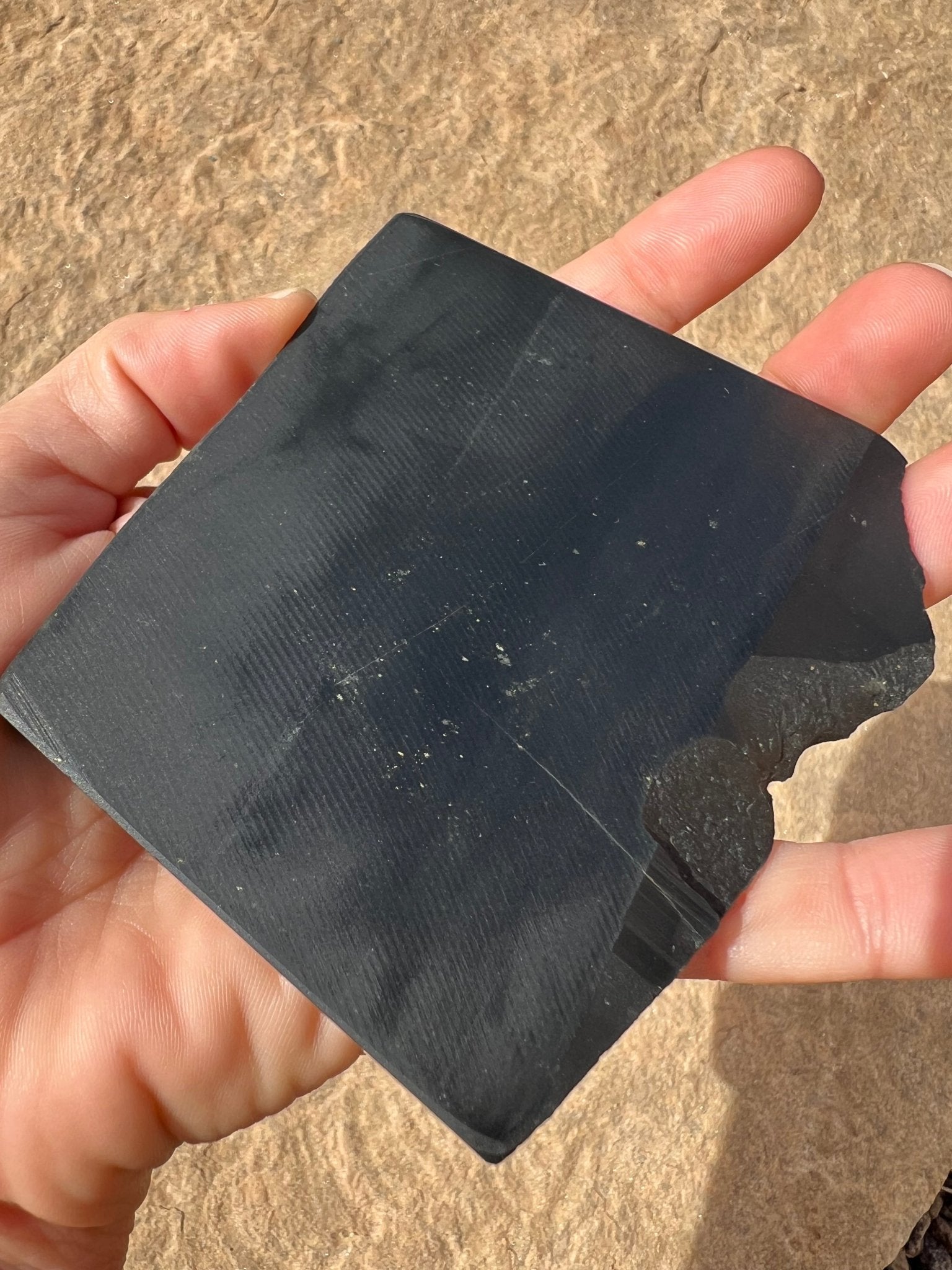 Australian Black Jade Slab 139g - Purple Door Alchemy