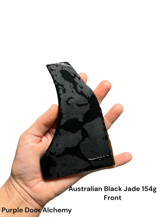 Australian Black Jade Slab 154g - Purple Door Alchemy