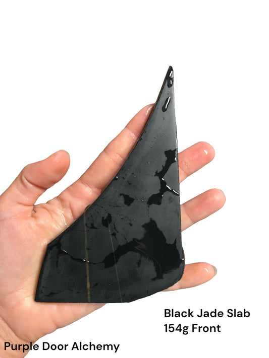 Australian Black Jade Slab 154g - Purple Door Alchemy
