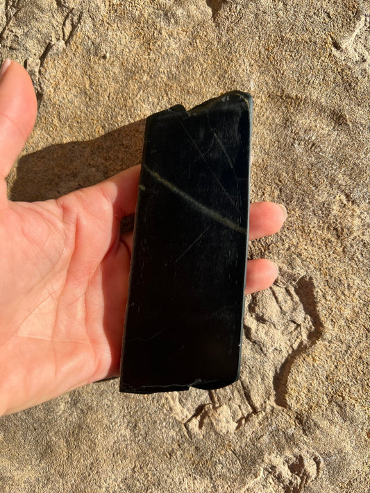 Australian Black Jade Slab 165g - Purple Door Alchemy