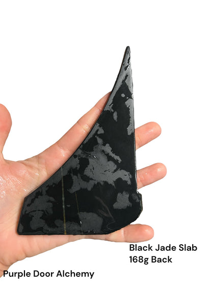 Australian Black Jade Slab 168g - Purple Door Alchemy