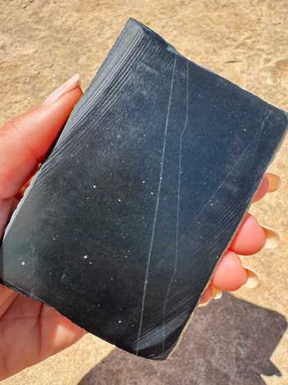 Australian Black Jade Slab 184g - Purple Door Alchemy