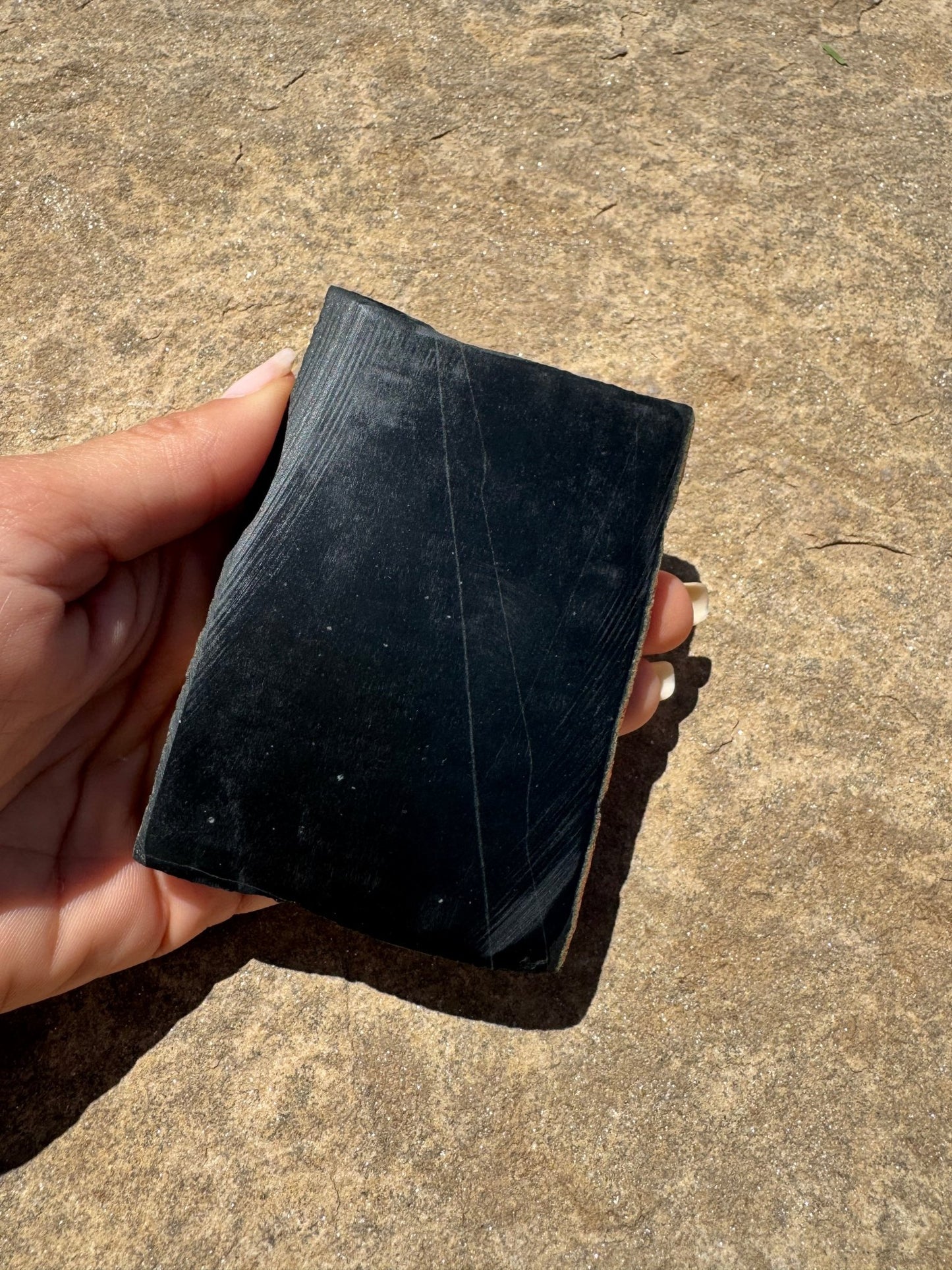 Australian Black Jade Slab 184g - Purple Door Alchemy