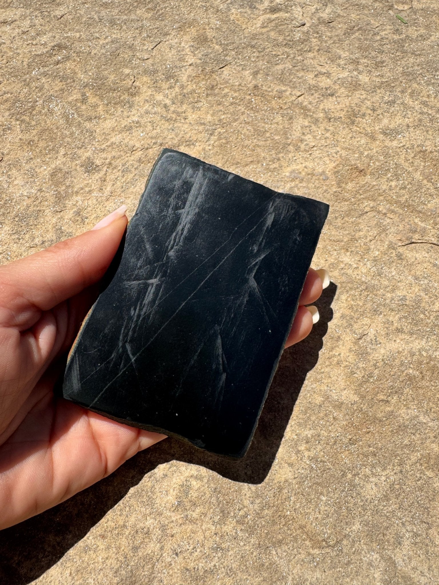 Australian Black Jade Slab 184g - Purple Door Alchemy