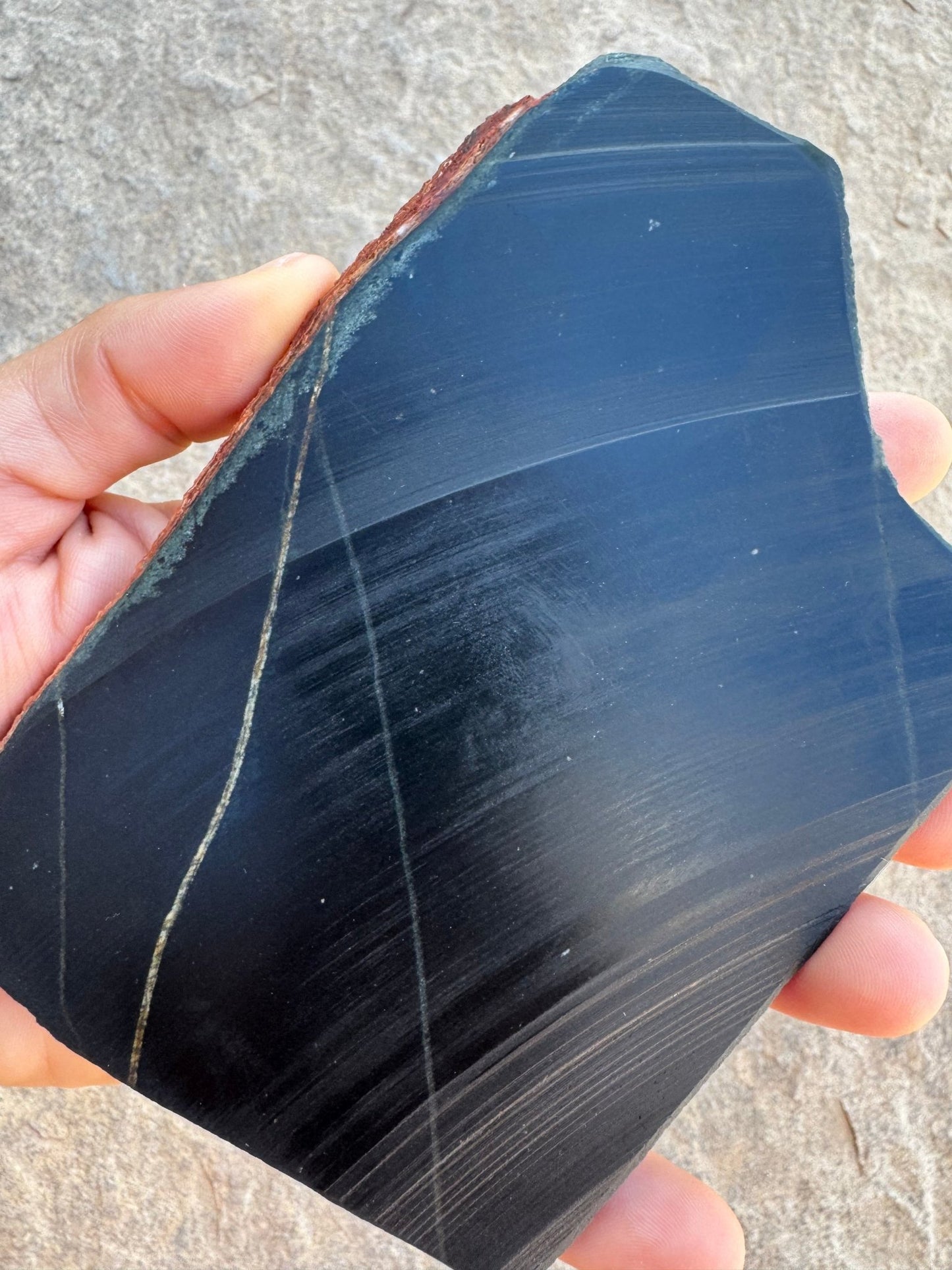Australian Black Jade Slab 188g - Purple Door Alchemy