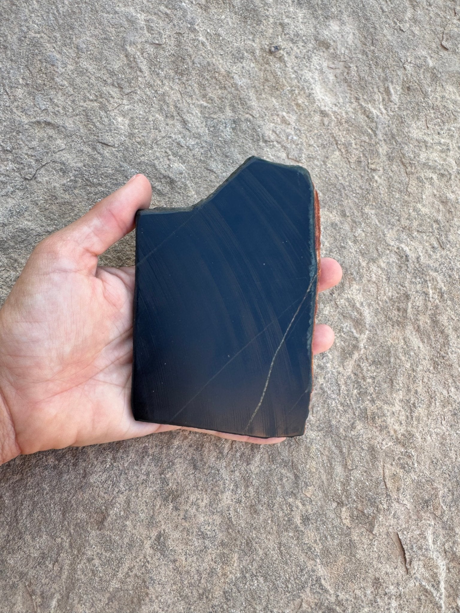 Australian Black Jade Slab 188g - Purple Door Alchemy