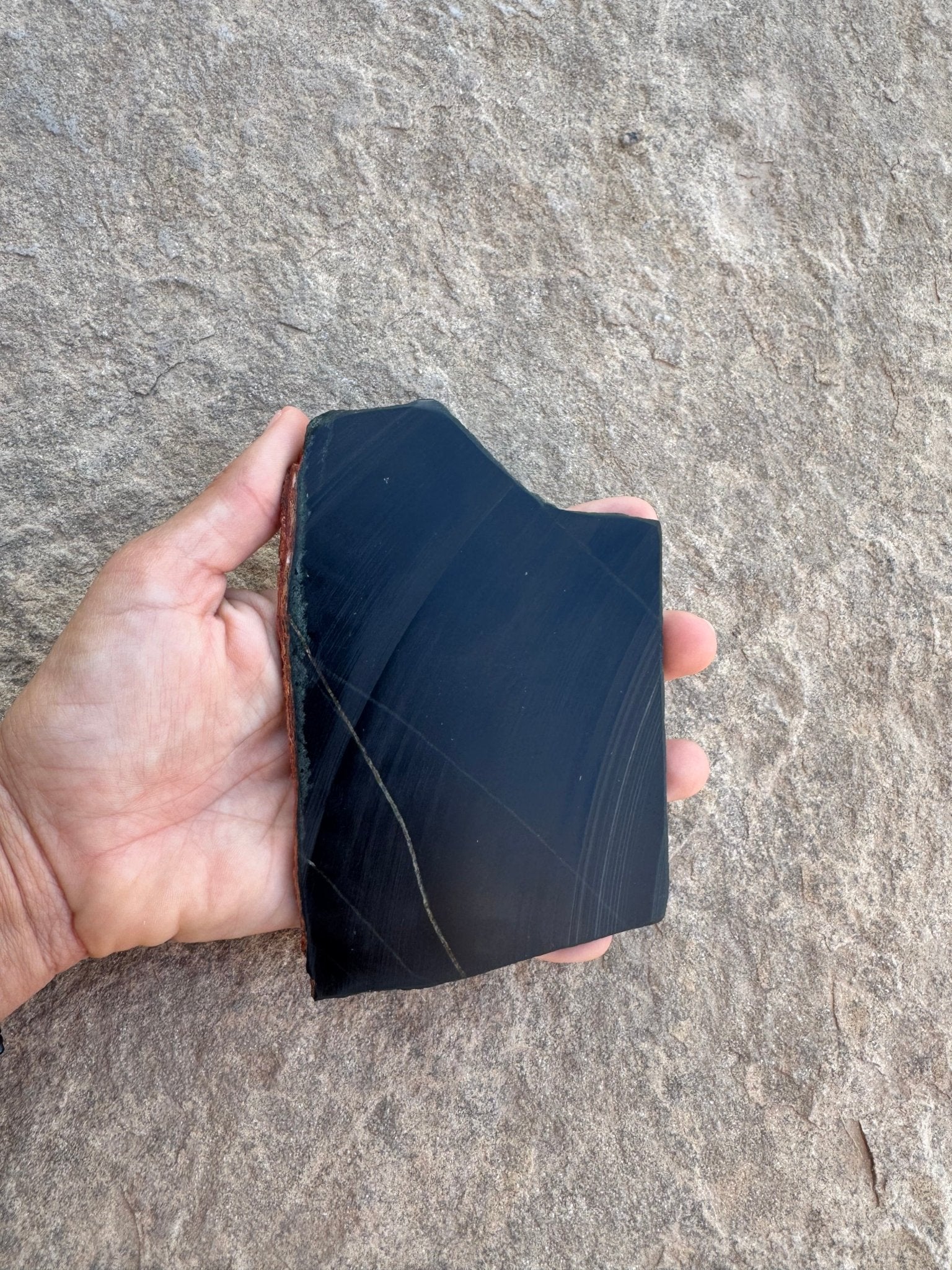 Australian Black Jade Slab 188g - Purple Door Alchemy