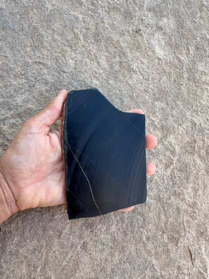 Australian Black Jade Slab 188g - Purple Door Alchemy