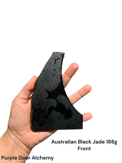 Australian Black Jade Slab 188g - Purple Door Alchemy