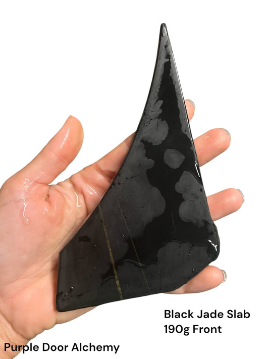 Australian Black Jade Slab 190g - Purple Door Alchemy