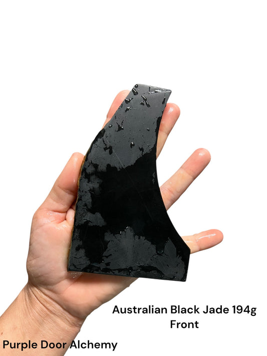 Australian Black Jade Slab 194g - Purple Door Alchemy