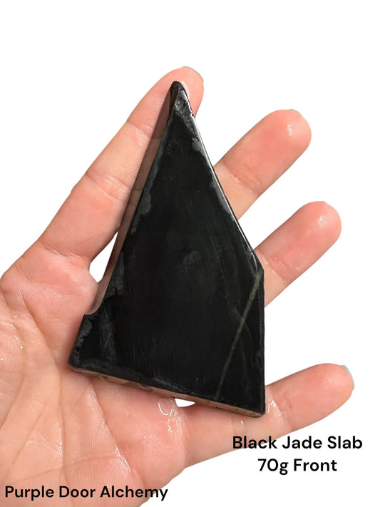 Australian Black Jade Slab 70g - Purple Door Alchemy