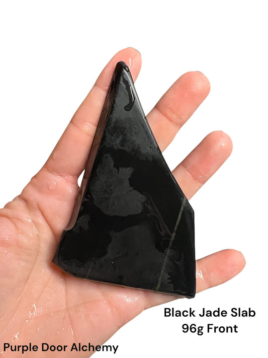 Australian Black Jade Slab 96g - Purple Door Alchemy