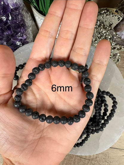 Black Lava Stone Bracelet - Purple Door Alchemy