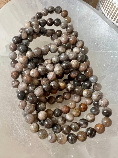 Black Moonstone Bracelet - Purple Door Alchemy