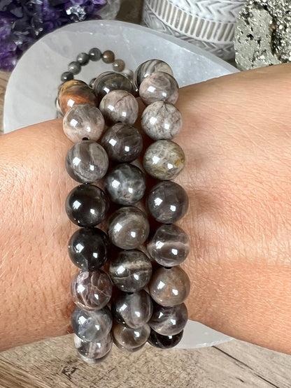 Black Moonstone Bracelet - Purple Door Alchemy