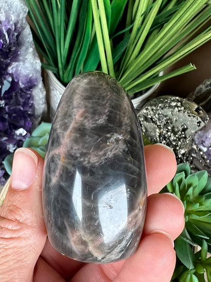 Black Moonstone Freeform 2.1in - Purple Door Alchemy