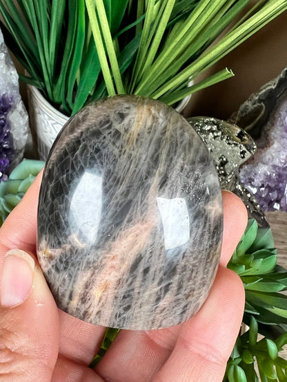 Black Moonstone Freeform 2.1in - Purple Door Alchemy